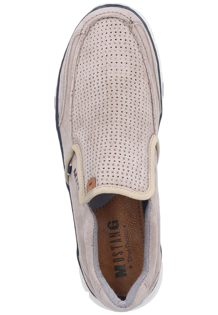 Mustang Slipper Leder Taupe