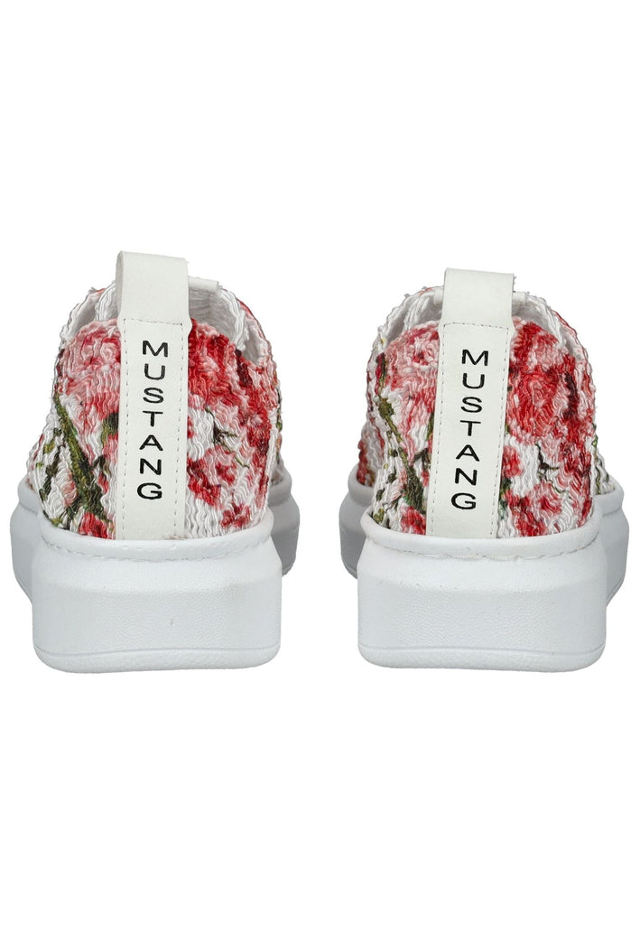 Mustang Sneaker Baumwolle Weiß/Rot