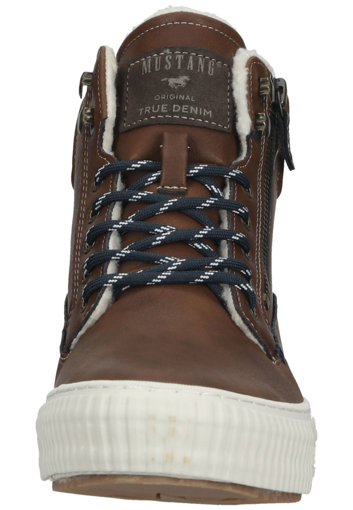 Mustang Sneaker Lederimitat Braun Warmfutter