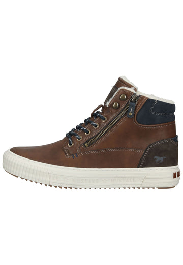 Mustang Sneaker Lederimitat Braun Warmfutter
