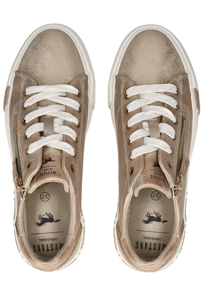 Mustang Sneaker Lederimitat Champagner