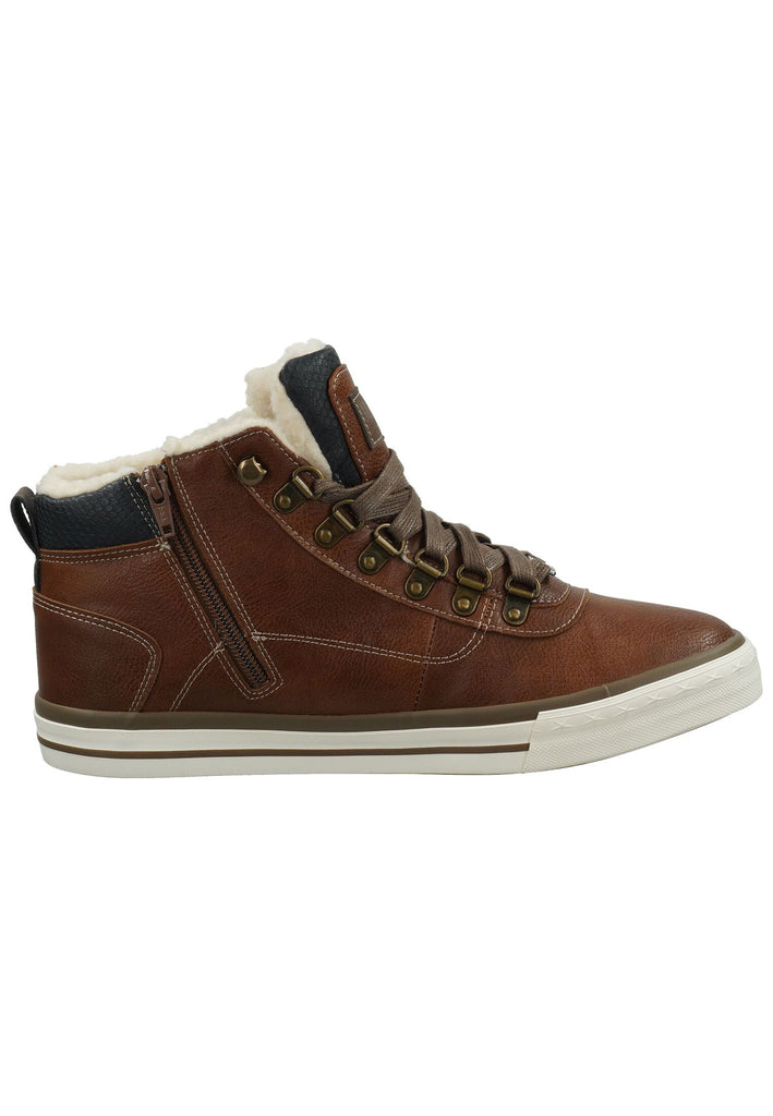 Mustang Sneaker Lederimitat Cognac Warmfutter