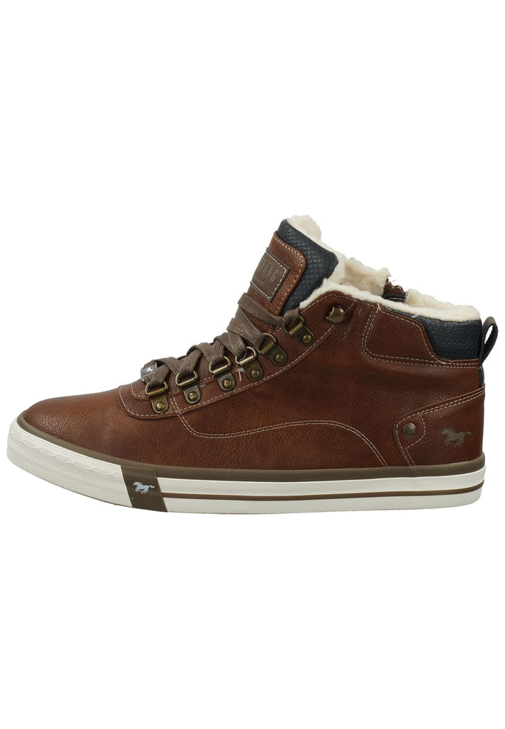 Mustang Sneaker Lederimitat Cognac Warmfutter