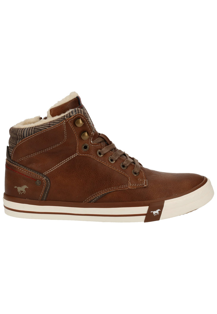 Mustang Sneaker Lederimitat Cognac Warmfutter