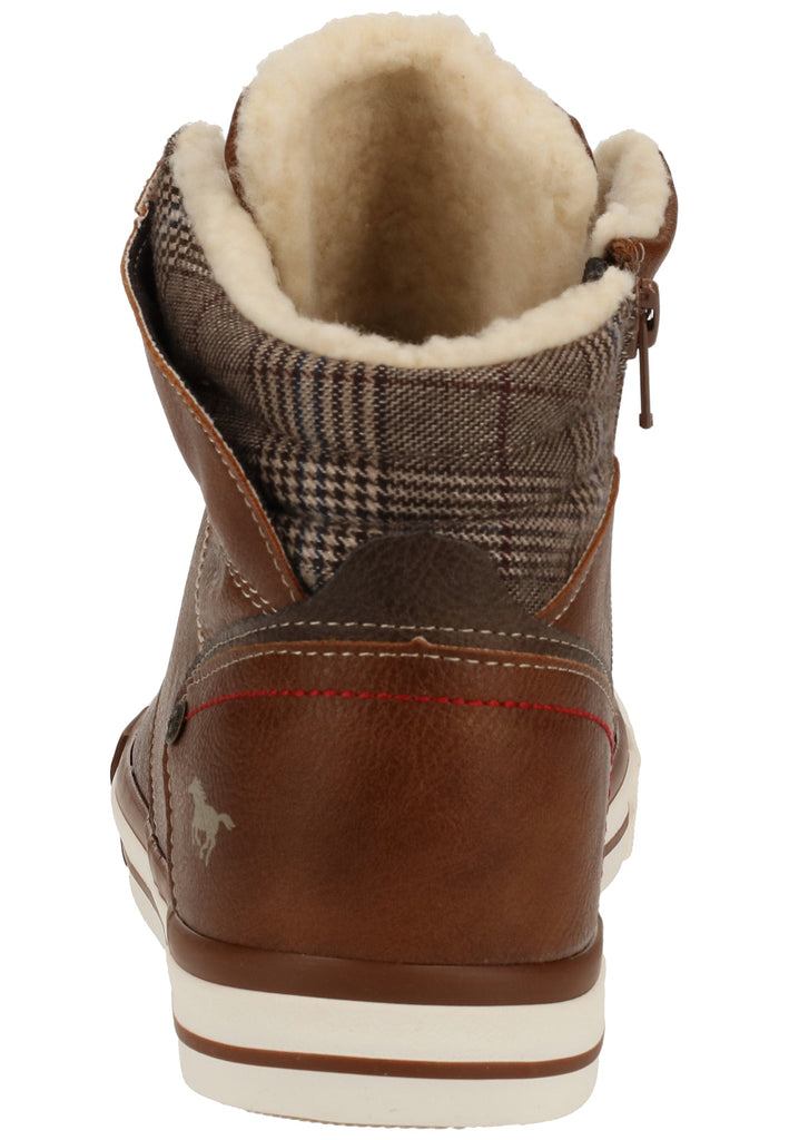 Mustang Sneaker Lederimitat Cognac Warmfutter