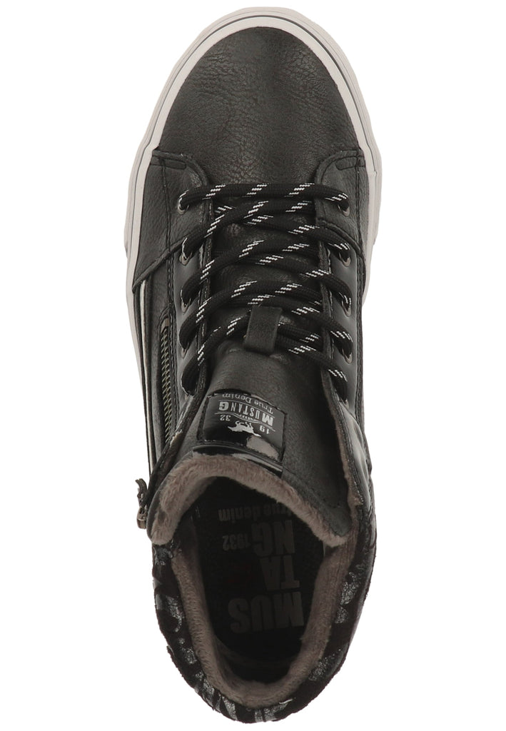 Mustang Sneaker Lederimitat Graphit Warmfutter