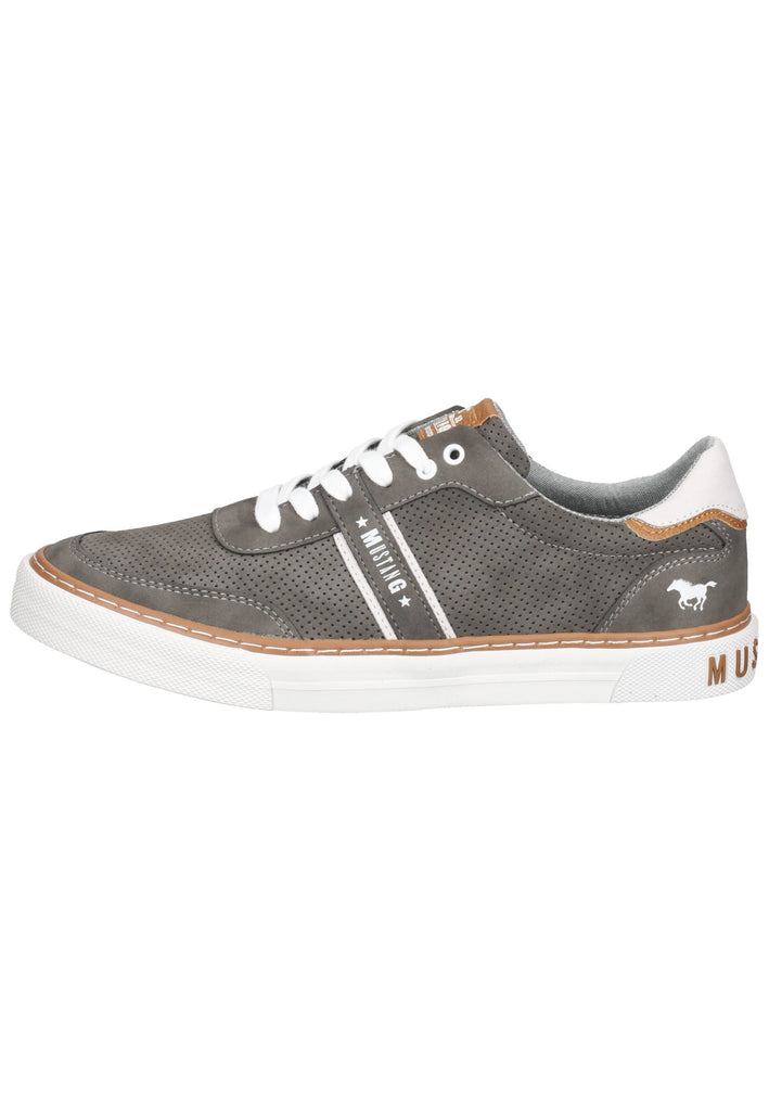 Mustang Sneaker Lederimitat Grau/Braun