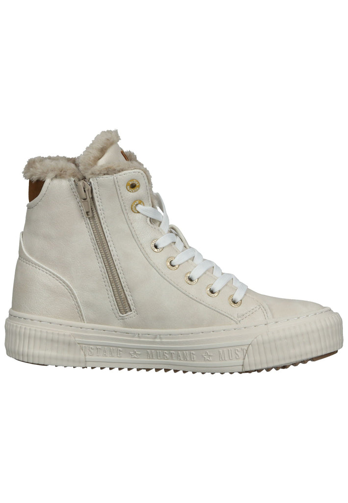 Mustang Sneaker Lederimitat Ivory Warmfutter