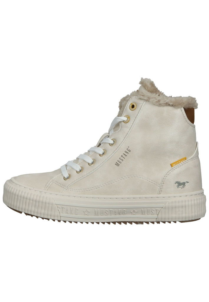 Mustang Sneaker Lederimitat Ivory Warmfutter