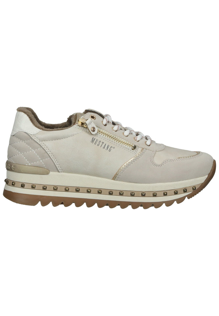 Mustang Sneaker Lederimitat Ivory Warmfutter