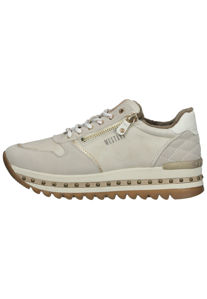 Mustang Sneaker Lederimitat Ivory Warmfutter