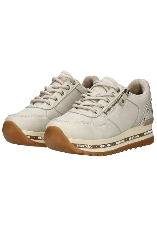 Mustang Sneaker Lederimitat Ivory Warmfutter