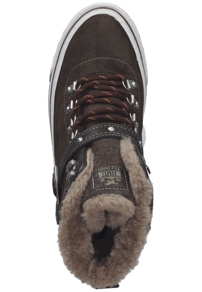 Mustang Sneaker Lederimitat Kaffee Warmfutter