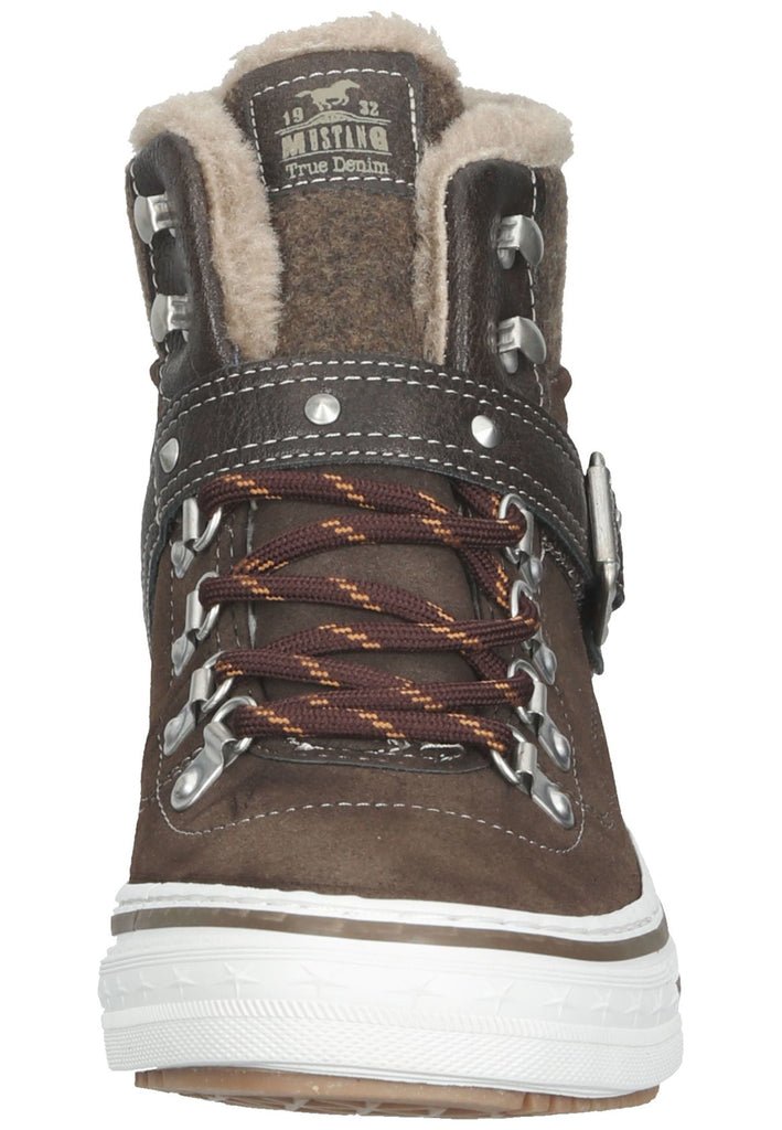 Mustang Sneaker Lederimitat Kaffee Warmfutter
