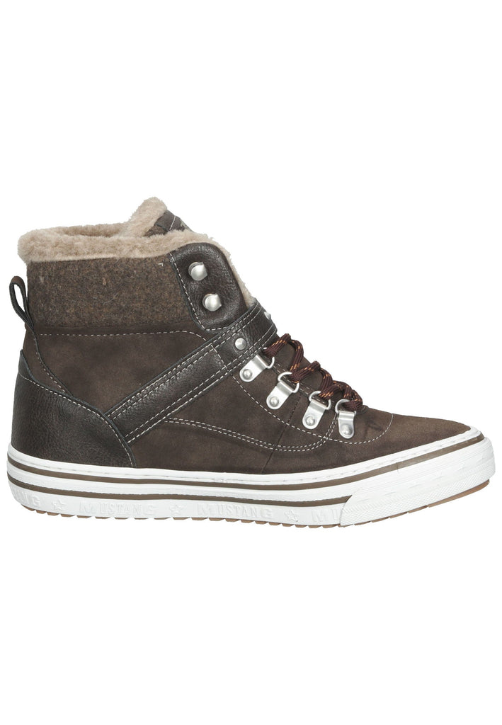 Mustang Sneaker Lederimitat Kaffee Warmfutter
