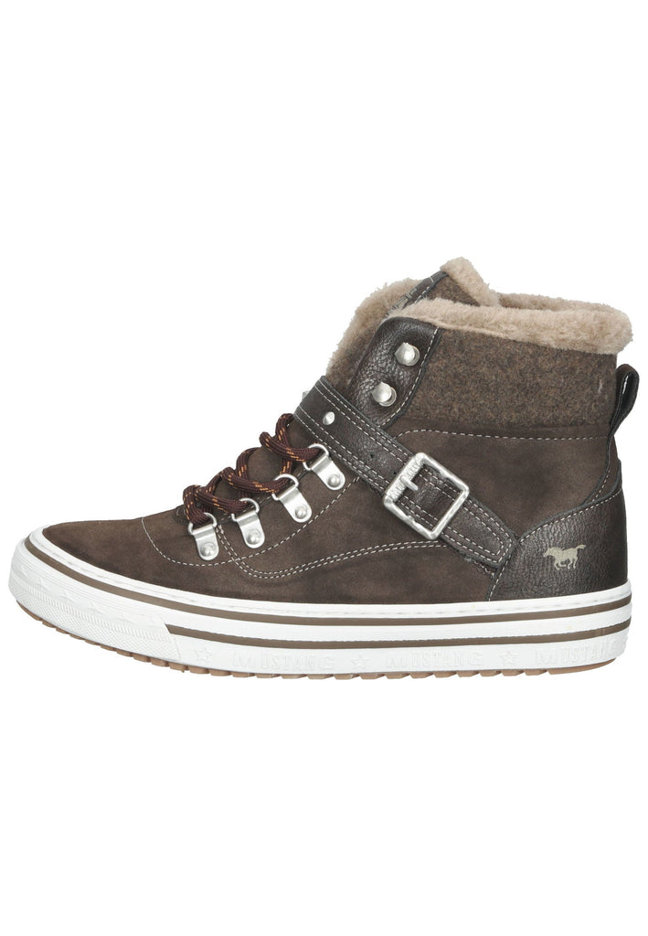 Mustang Sneaker Lederimitat Kaffee Warmfutter