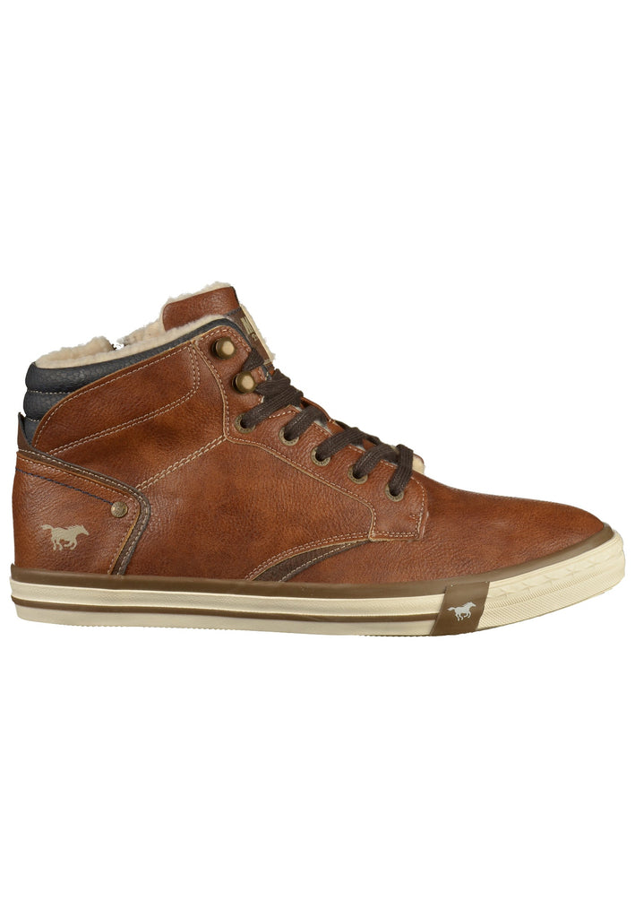 Mustang Sneaker Lederimitat Kastanie Warmfutter