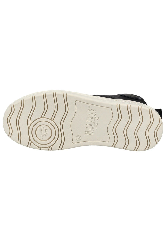 Mustang Sneaker Lederimitat Schwarz Warmfutter