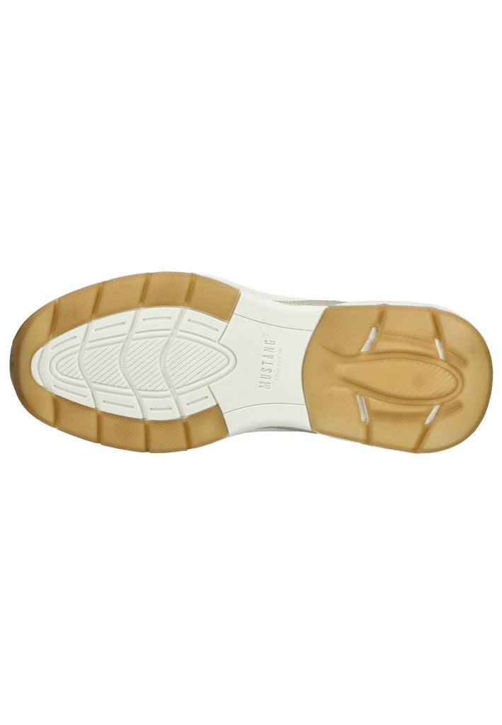 Mustang Sneaker Lederimitat/Textil Beige/Blau