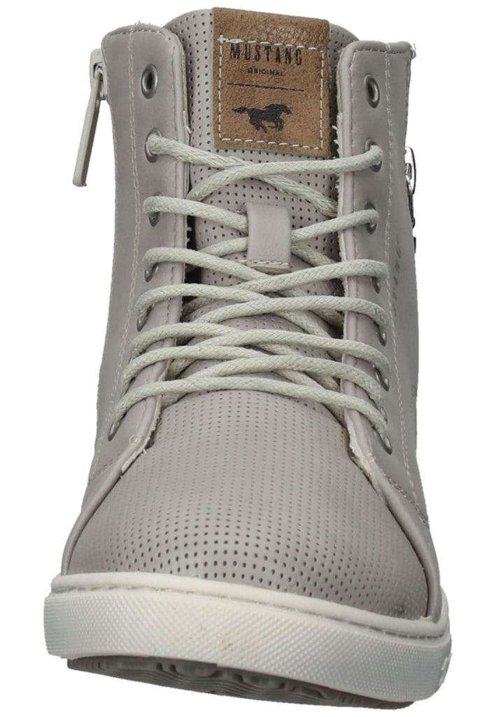 Mustang Sneaker Lederimitat/Textil Hellgrau