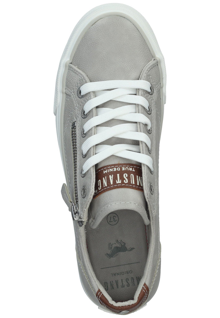 Mustang Sneaker Lederimitat/Textil Hellgrau