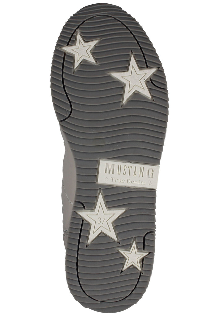 Mustang Sneaker Lederimitat/Textil Hellgrau