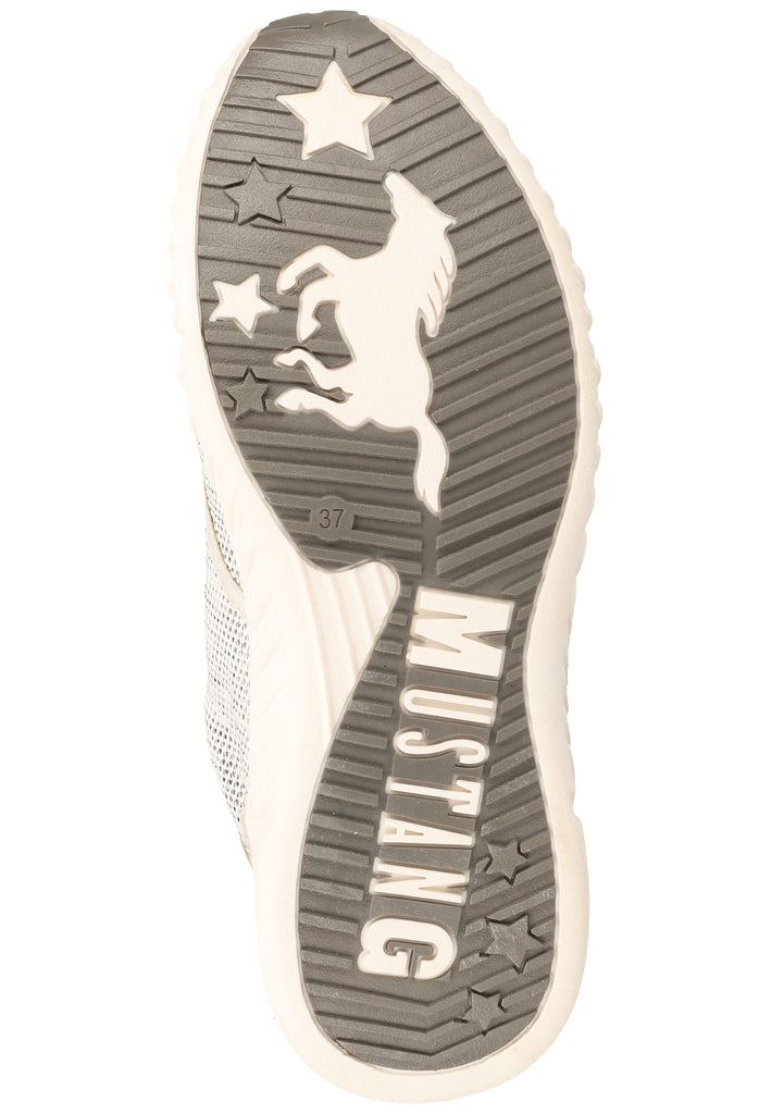 Mustang Sneaker Lederimitat/Textil Hellgrau