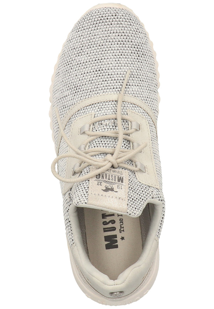 Mustang Sneaker Lederimitat/Textil Hellgrau