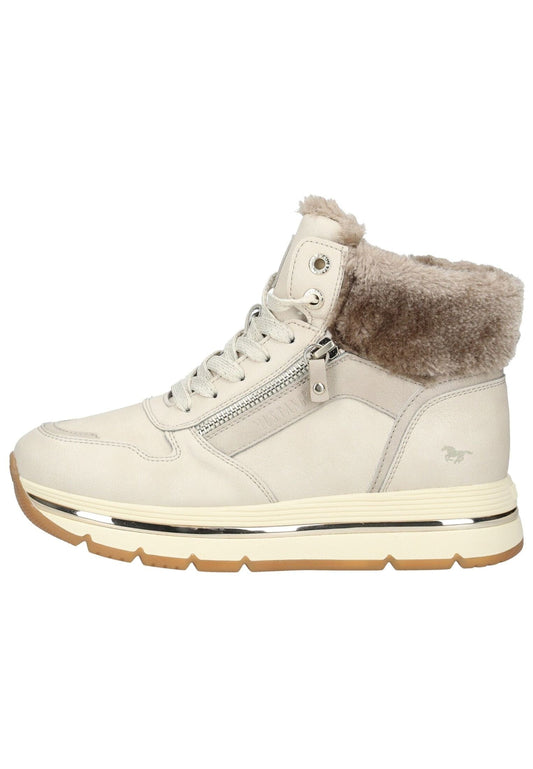 Mustang Sneaker Lederimitat/Textil Ivory Warmfutter
