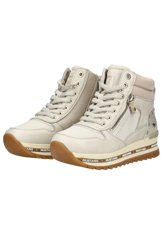 Mustang Sneaker Lederimitat/Textil Ivory Warmfutter