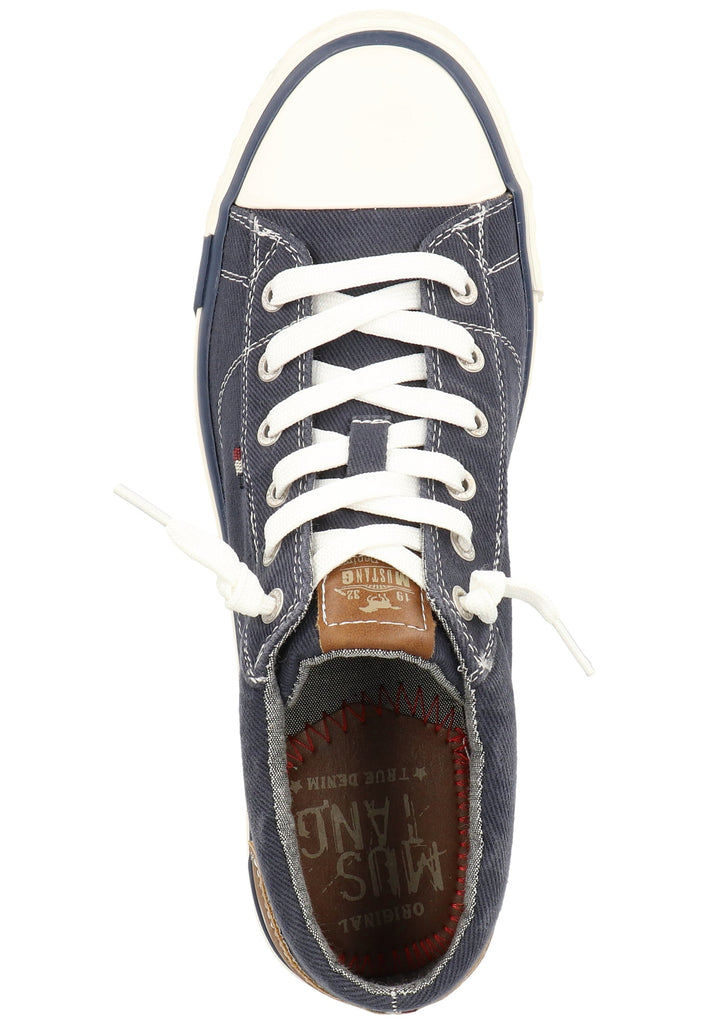 Mustang Sneaker Lederimitat/Textil Jeansblau