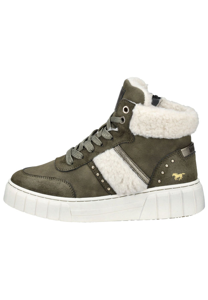 Mustang Sneaker Lederimitat/Textil Military Warmfutter
