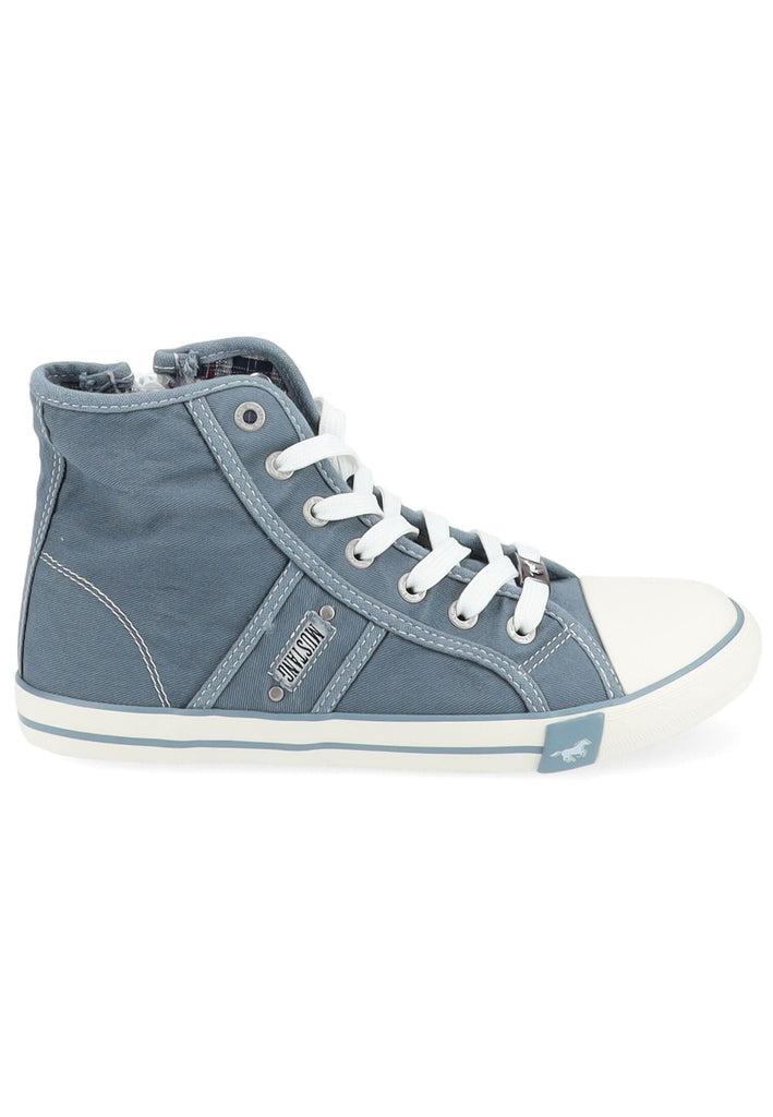 Mustang Sneaker Lederimitat/Textil Mittelblau
