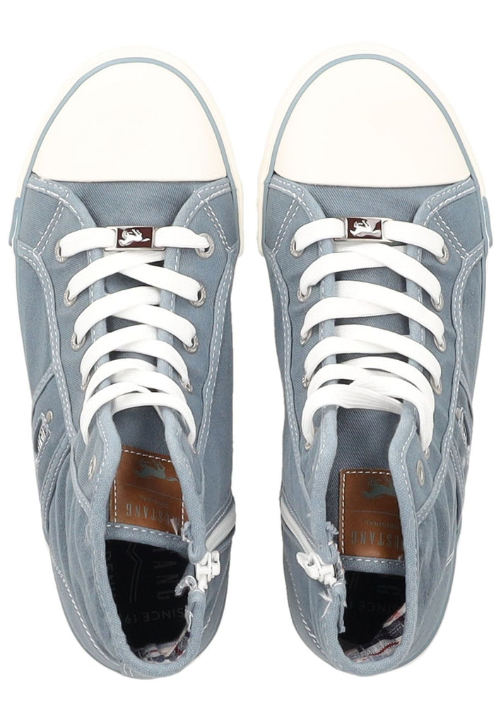 Mustang Sneaker Lederimitat/Textil Mittelblau