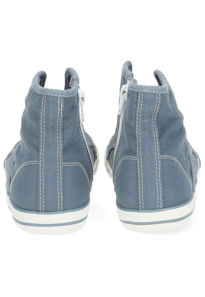 Mustang Sneaker Lederimitat/Textil Mittelblau