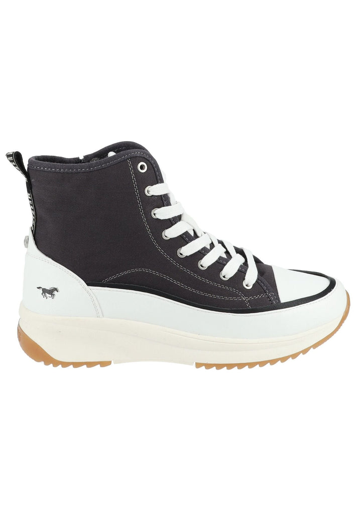 Mustang Sneaker Lederimitat/Textil Schwarz