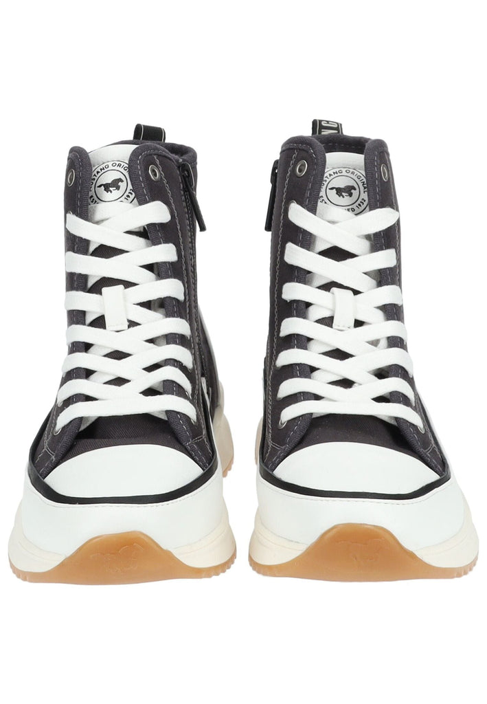 Mustang Sneaker Lederimitat/Textil Schwarz
