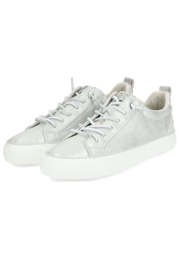 Mustang Sneaker Lederimitat/Textil Silber