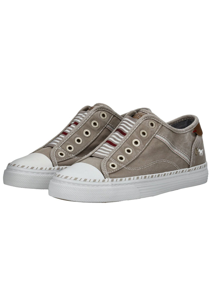 Mustang Sneaker Lederimitat/Textil Silber/grau