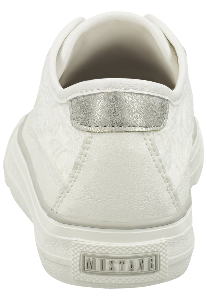 Mustang Sneaker Lederimitat/Textil Weiß