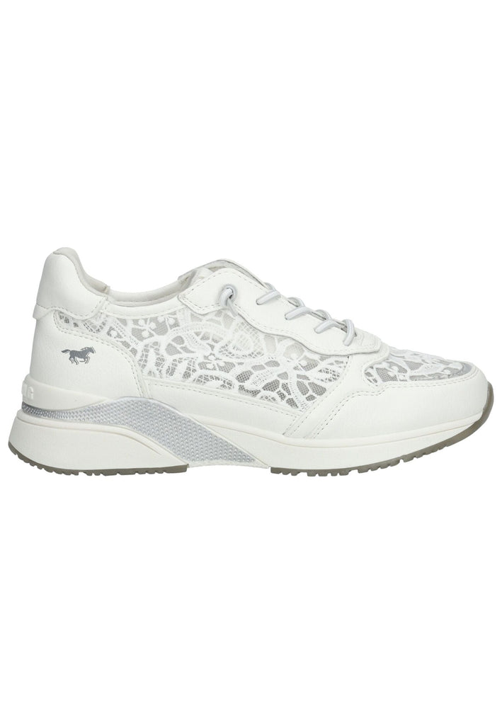 Mustang Sneaker Lederimitat/Textil Weiß