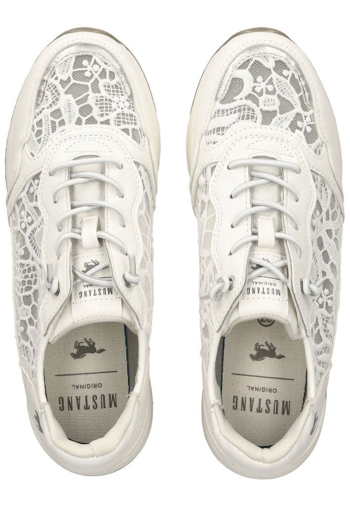 Mustang Sneaker Lederimitat/Textil Weiß