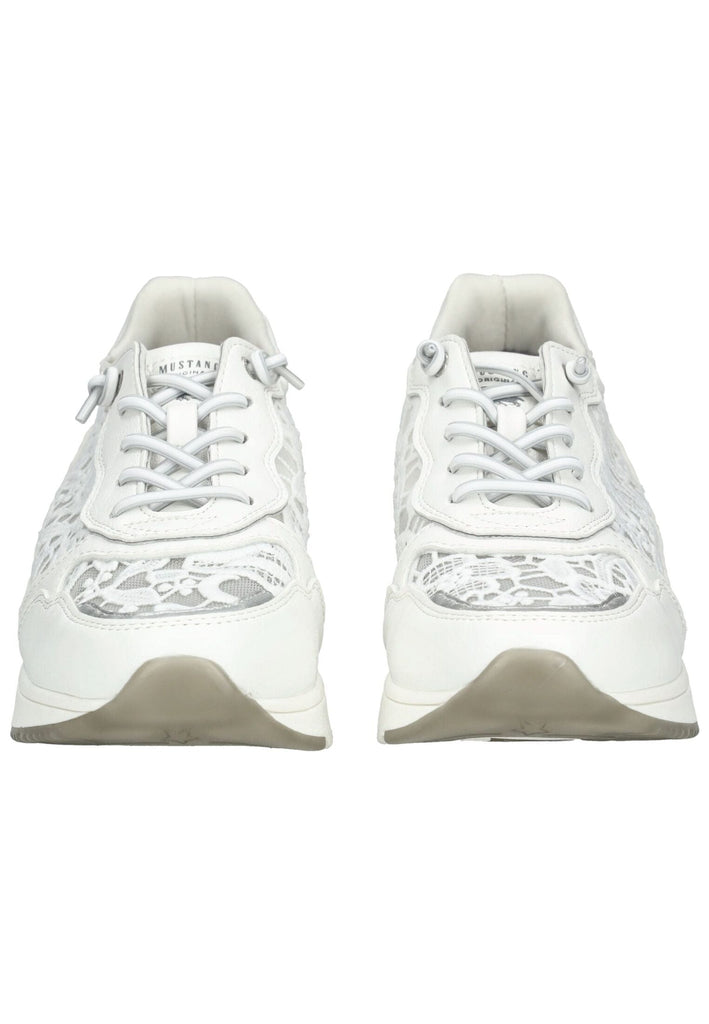 Mustang Sneaker Lederimitat/Textil Weiß