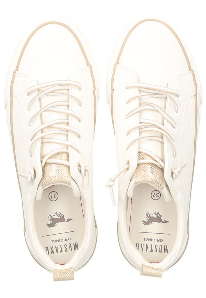 Mustang Sneaker Lederimitat/Textil Weiß