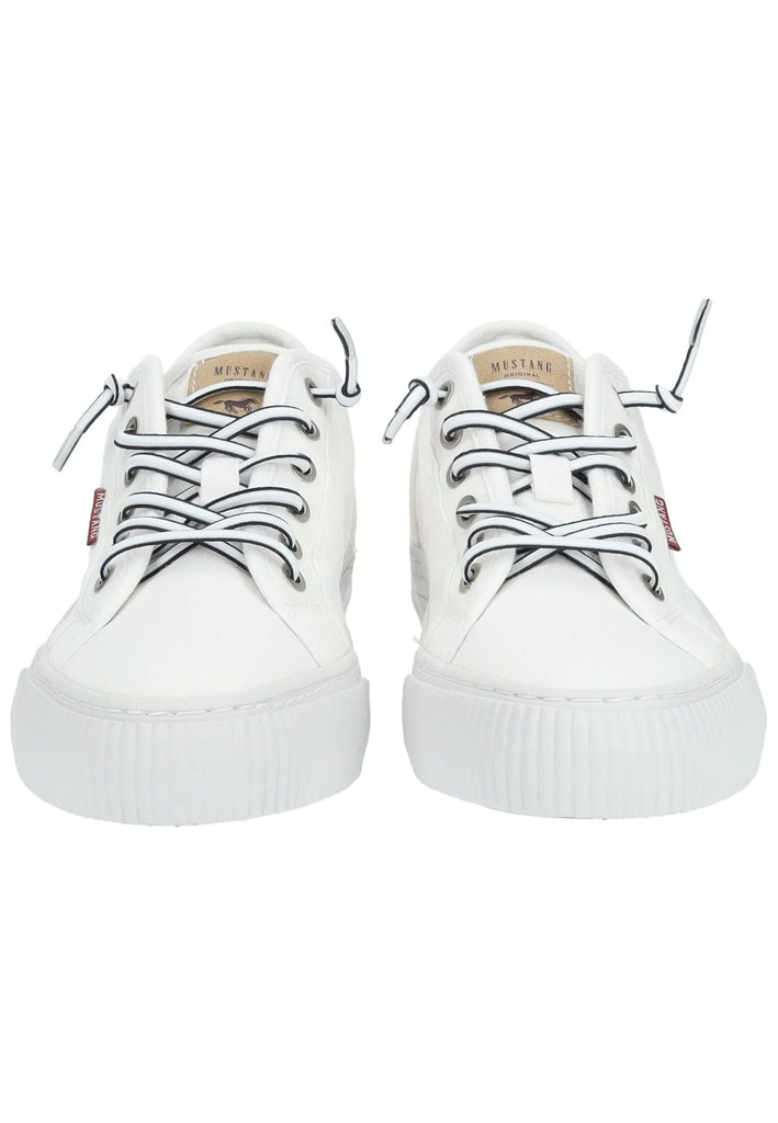 Mustang Sneaker Lederimitat/Textil Weiß