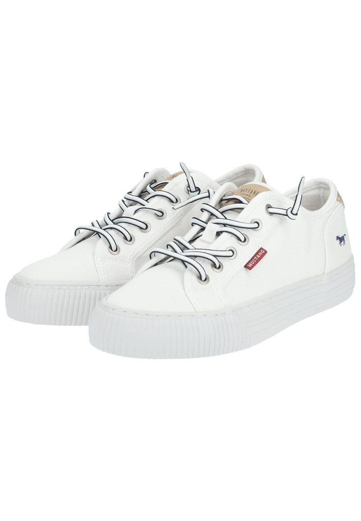 Mustang Sneaker Lederimitat/Textil Weiß