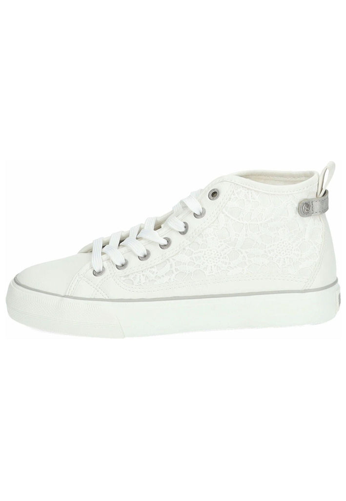 Mustang Sneaker Lederimitat/Textil Weiß