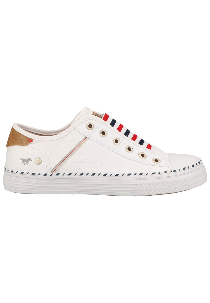 Mustang Sneaker Lederimitat/Textil Weiß