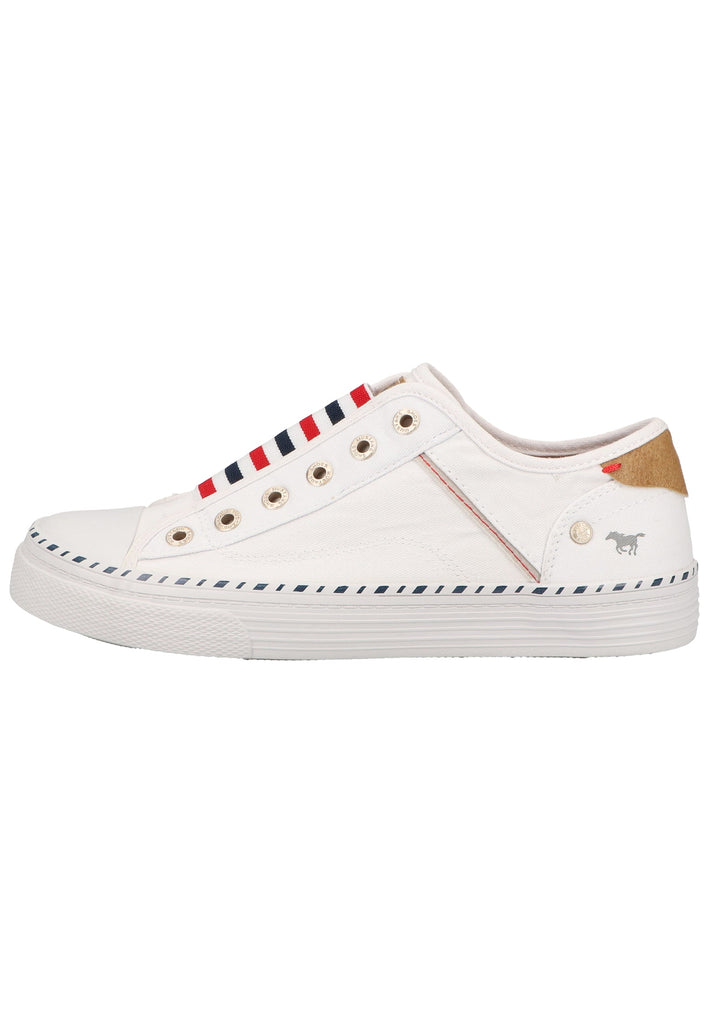 Mustang Sneaker Lederimitat/Textil Weiß
