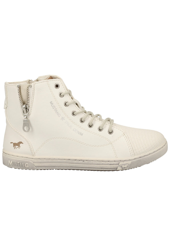 Mustang Sneaker Lederimitat/Textil Weiß
